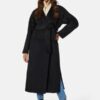 BUBBLEROOM Leslie Belted Wool Coat Black XS