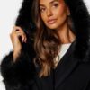 Chiara Forthi Charisma Wool Blend Coat Black M