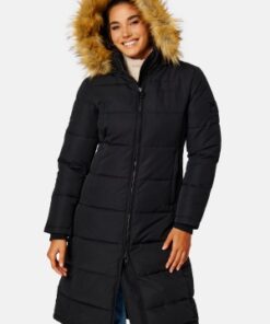 Svea Long Slim Padded Parka 010 Black XS