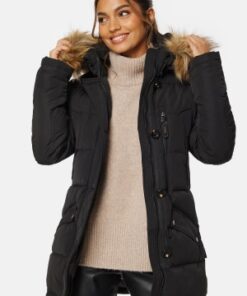 Hollies Wilma Long Jacket Black/Natural 46