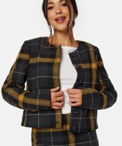 VILA Lillas Jacket Black Checks:Multi 40